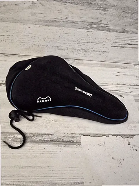 Bell Sports 700 Memory Foam Cruiser Bike Seat Pad Black w/ Blue Trim