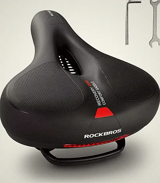 Bike Seat Cushion for Men Women with Dual Shock Absorbing Ball Memory Foam - Erg