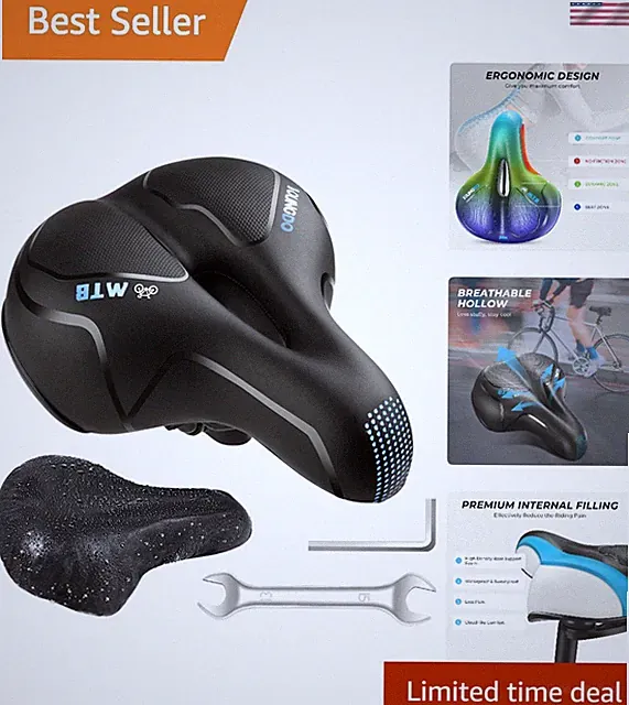 Customizable Gel Bike Seat with Easy Install Tools - Reflective Safety Design