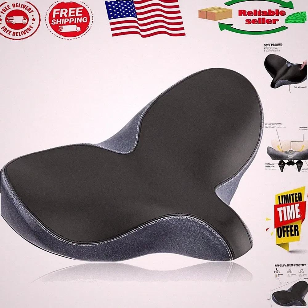 Heavy-Duty Universal Fit Bike Seat - Waterproof Memory Foam with Dual Suspension