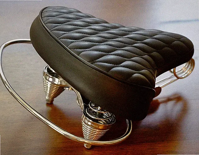 Made in Taiwan. Velo SD Saddle Black, Velo Classic Style Seat with Chrome Ra...