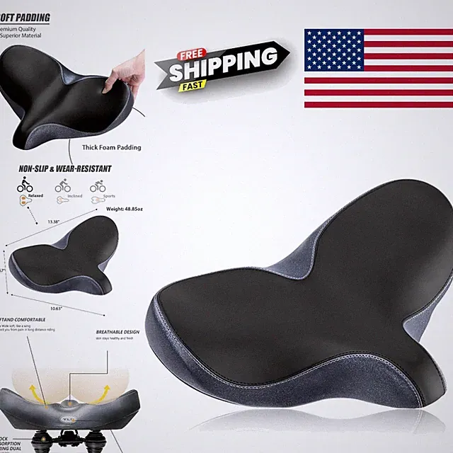 Memory Foam Bike Saddle with Shock Absorption for Smooth and Comfortable Rides