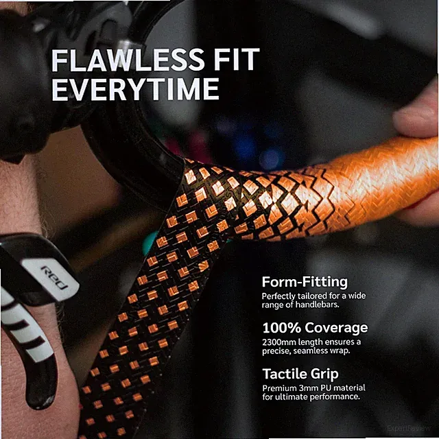 Metallic Orange Bike Handlebar Tape Set