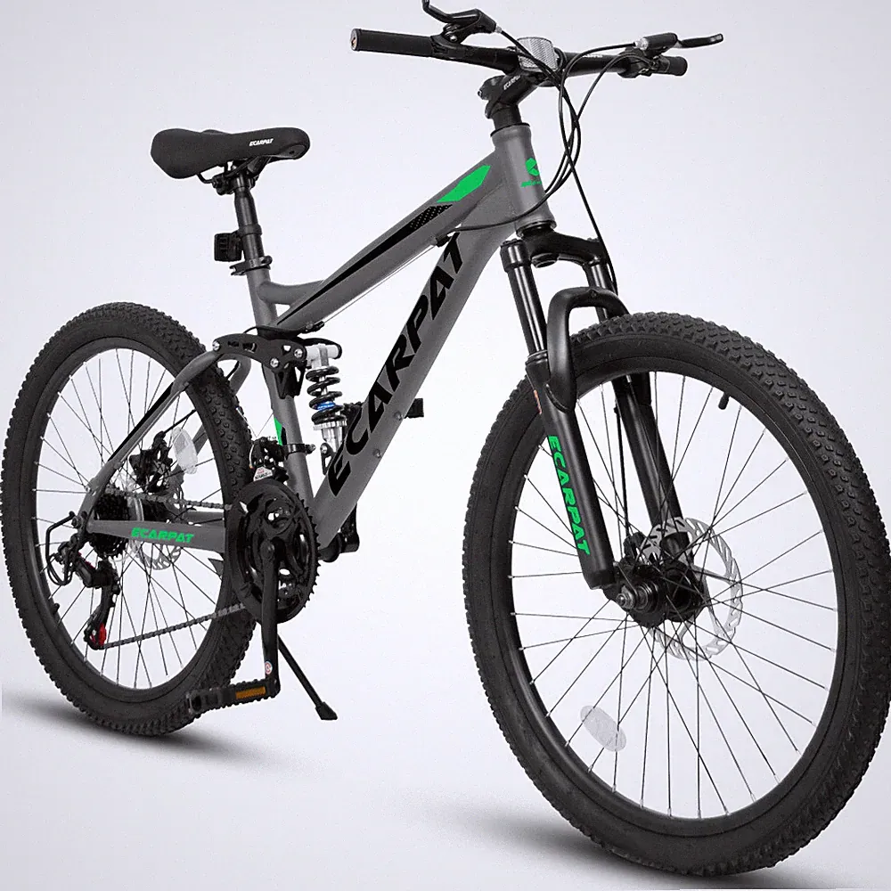 Mountain Bike 26 Inch, 21-Speed Full Suspension Mens Womens Trail Commuter City
