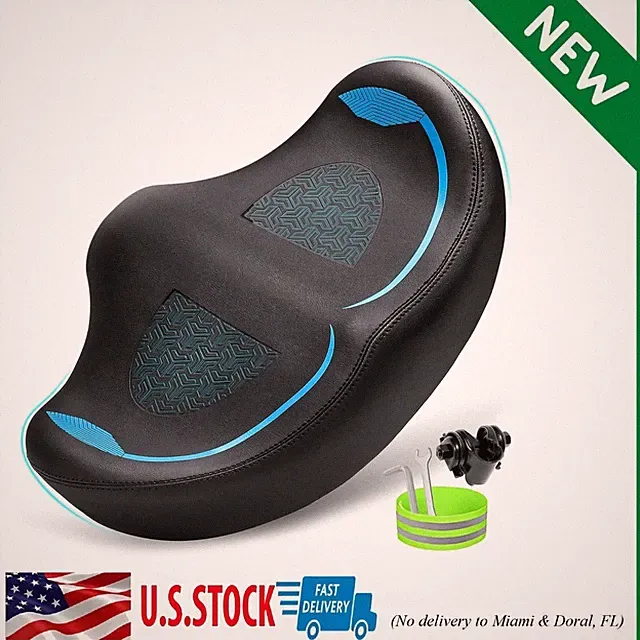 Noseless Oversized Bike Seat for Men Women Comfort, Extra Wide Padded Bicycle...