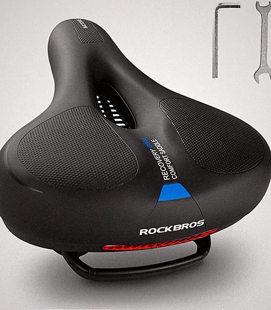 ROCKBROS Bike Seat Cushion for Men Women with Dual Shock Absorbing Ball Memory F