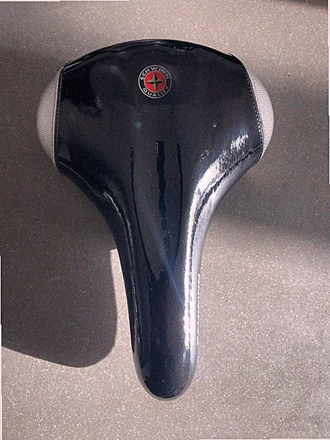 Schwinn Comfort Foam Padded Bike Seat/Saddle Glossy Polyurethane W/ Plastic Base