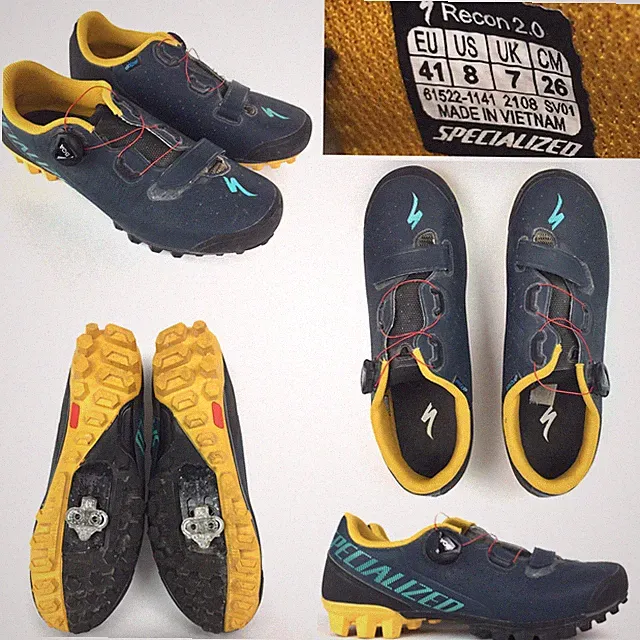 Specialized Recon 2 Gravel Mountain Bike Shoe US 8/EU 41 Cast Blue Brassy Yellow