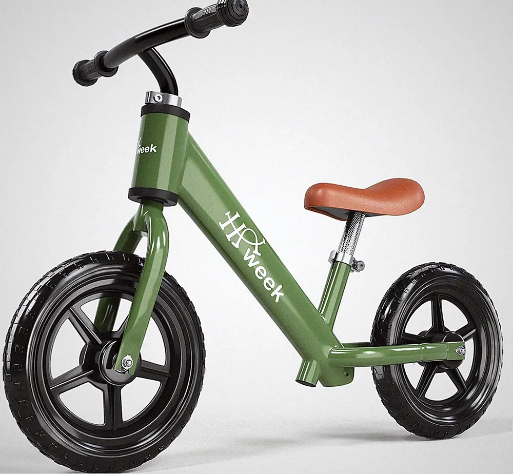 Toddler Balance Bike 12” No Pedal Training Bicycle for Kids 24 Months to Green