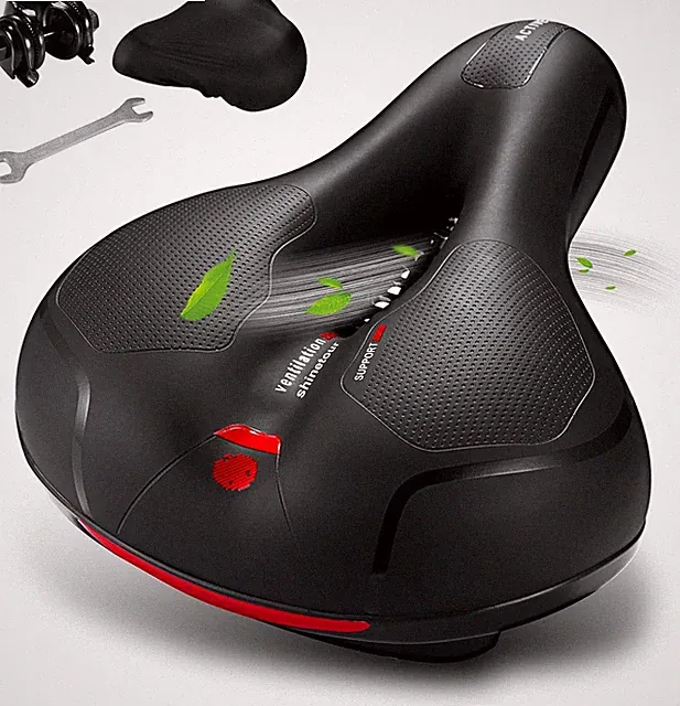 Wide Memory Foam Bicycle Saddle Seat Waterproof for Road Bikes